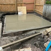 Edinburgh concrete building foundation work Wet concrete base foundation by Armstrong's Surfacing in Edinburgh