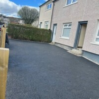 Armstrong's Surfacing to the rescue: You buy cheap you buy twice. This driveway replaced another one recently built by cowboys, Muirkirk 2024 New residential driveway reconstruction in Muirkirk Scotland 2024