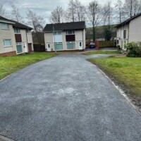 New tarmacadam shared driveway in Glasgow by Armstrong's Surfacing