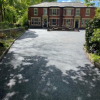 Tarmacadam car park resurfacing New tarmacadam car park surfacing in North East England