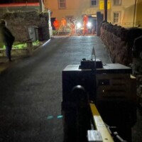 November 2023, Working late, New tarmacadam driveway in the North East