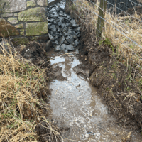 Stone storm drain construction, Lothians