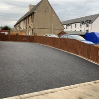Tar paved driveway construction, Tranent EH32