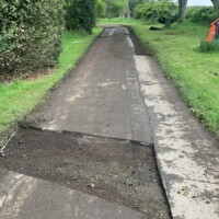 Private road resurfacing work in Berwickshire, Scotland